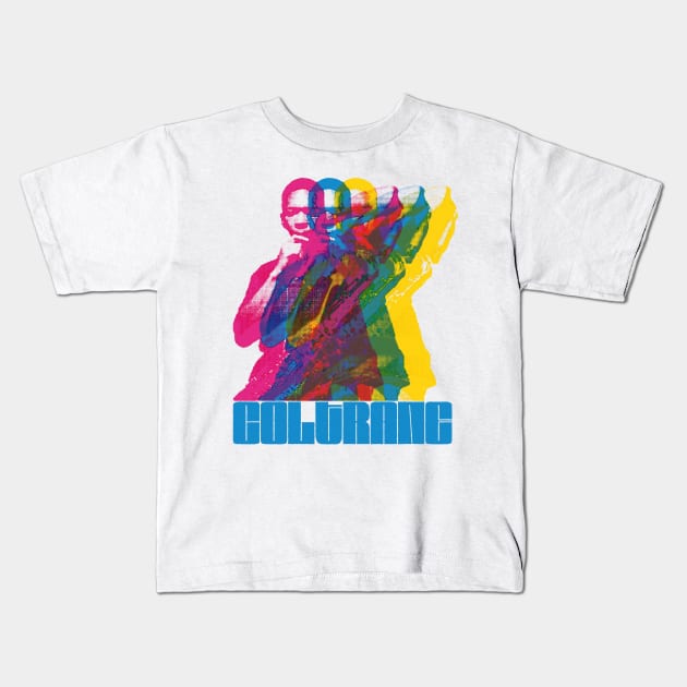 John Coltrane Kids T-Shirt by HAPPY TRIP PRESS